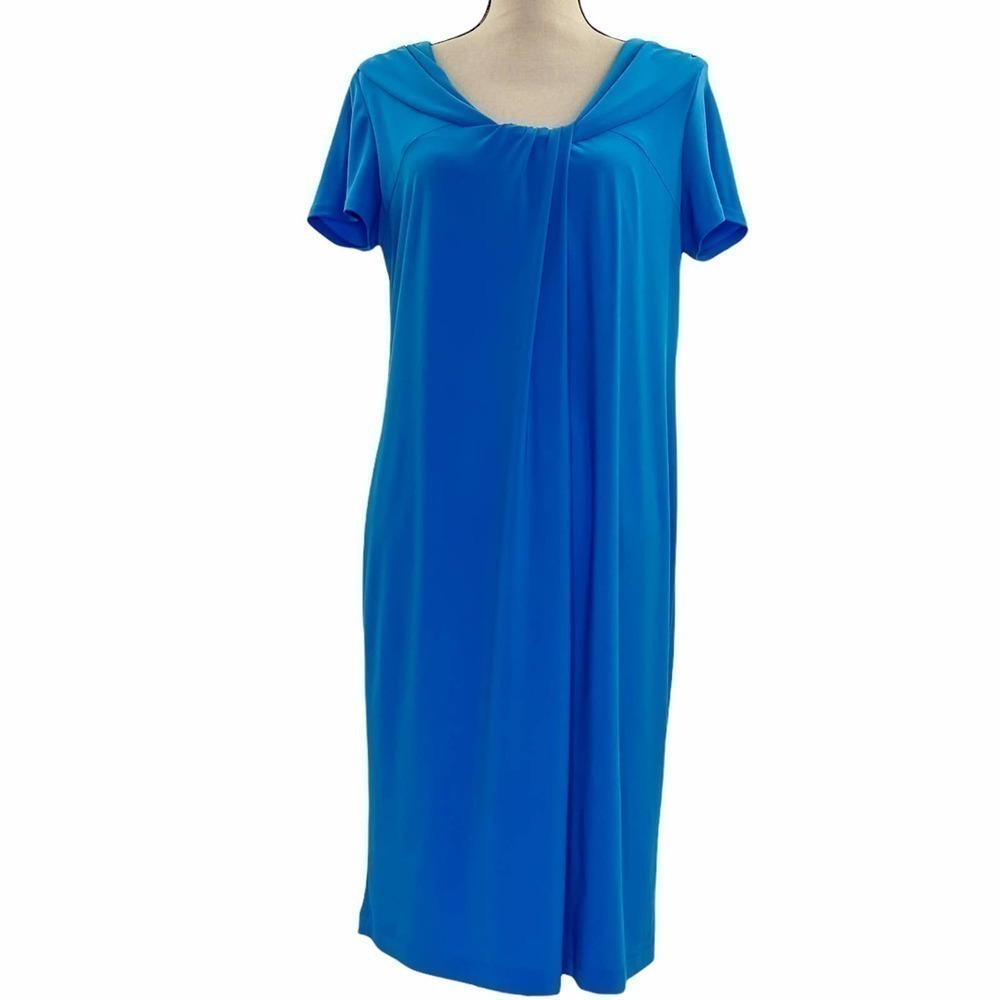 COLDWATER Creek Blue Short Sleeve T-Shirt Dress